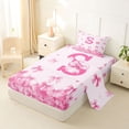 thumbnail image 2 of Erosebridal Princess Letter S Twin Sheet Sets, Cute Ribbon Bedding, 3-Piece, 2 of 5