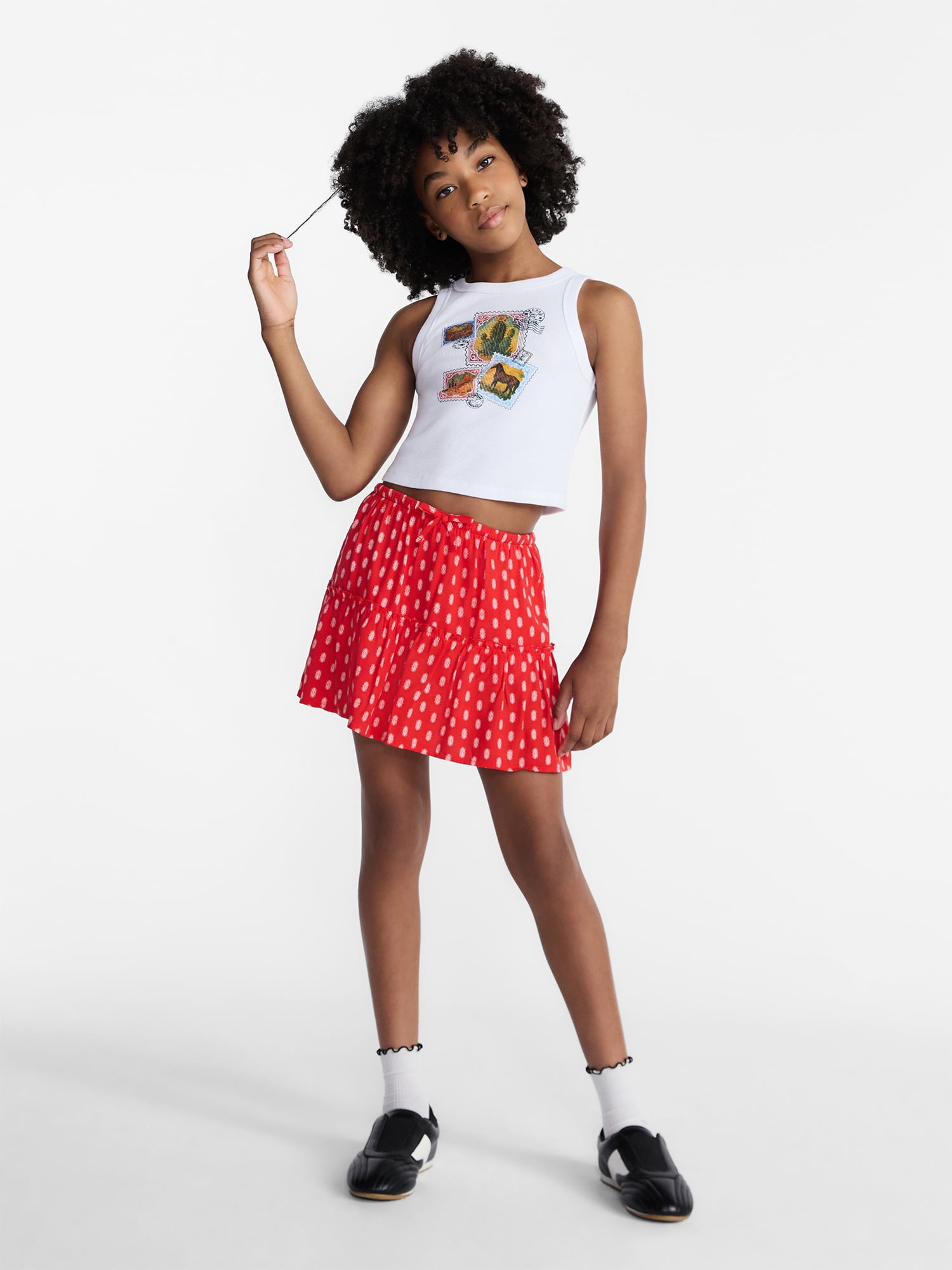 Weekend Academy Girls Tiered Skirt, Sizes 4-18