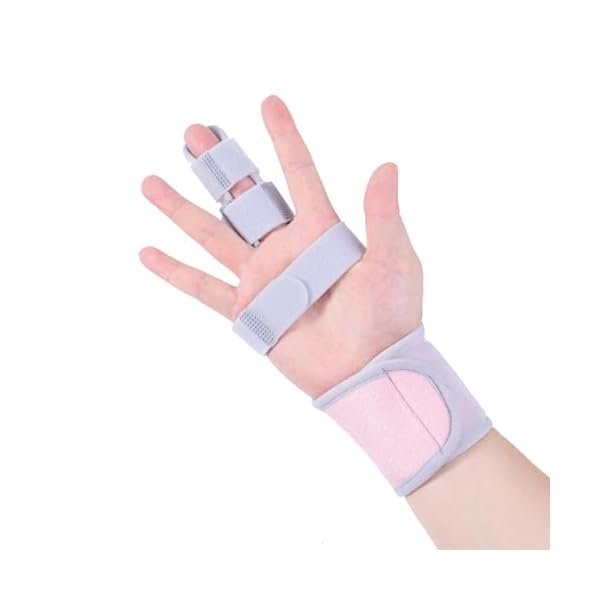 wonima11 lefeke Trigger Finger Splint, Finger Brace for Middle, Index, Pinky or Ring Finger Support, Hand Splint for Broken Fingers, Arthritis, Fracture, Hand Brace with Fingers Support (Pink)