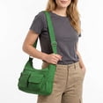 thumbnail image 6 of BadPiggies Nylon Shoulder Bag for Women Waterproof Crossbody Purse Casual Handbag with Adjustable Strap - Green, 6 of 9