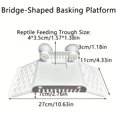 thumbnail image 1 of HLONK Turtle Basking Drying Resting Sun Platform Mat Dock with Ramp Suction Cup  Climbing Ladder for Amphibians and Reptiles  Fish Tank Decoration  White Color  Turtle Land Island Habitat, 1 of 6