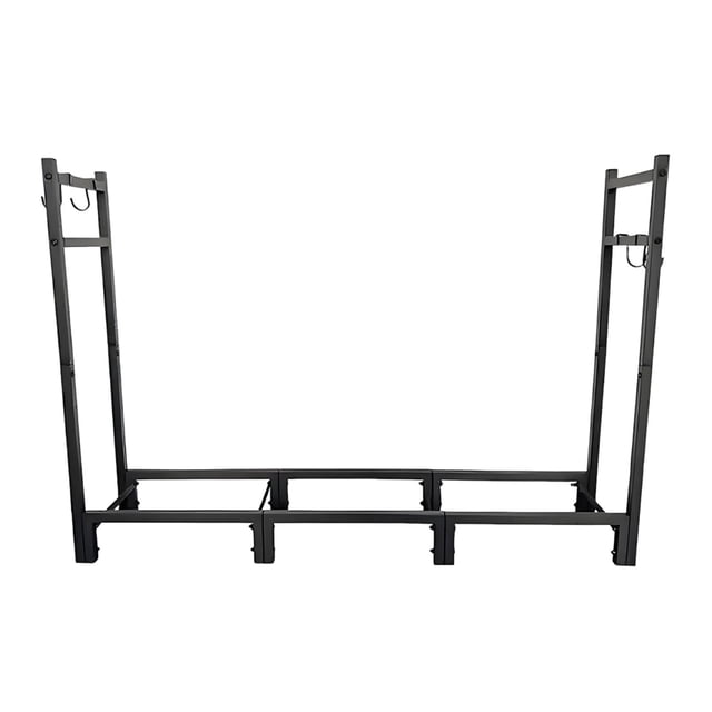 Soporte apilador de leña resistente, gran capacidad de 250 kg para leña de chimenea, resistente, 114 x 25 x 80 cm.