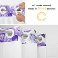 thumbnail image 2 of Spring Flowers No Hooks Shower Curtain with Snap-in Liner Watercolor Purple Black Grey Flowers Plant Shower Curtains for Bathroom, Waterproof, Easy Install, Washable 36"x78", 2 of 9