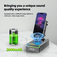 thumbnail image 6 of Wireless Induction Speaker/Phone Stand,9-in-1 Bluetooth 6.0 Speaker | (Landscape/Portrait)Induction,Stereo Sound,Adjustable Phone Holder,RGB/Alarm Clock,Home Office,Gifts for Men Women, 6 of 10
