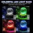 thumbnail image 5 of Uxcell LED Light Base Non-Slip Round Display Stand, LED 6 Lighting Mode Multicolor Flat Light Base for Glass Ball 3D Crystal Party Decoration, Silver, 5 of 6