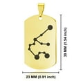 thumbnail image 2 of Stainless Steel Aquarius (Water Bearer) Astrology Constellation Dog Tag Pendant Necklace, 2 of 3