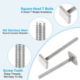 thumbnail image 3 of Uxcell T Slot Bolts M6 x 65mm Square Head T Bolts for Roof Rack 4 Set, 3 of 7