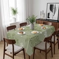 thumbnail image 6 of Sage Green Christmas Table Cloth Waterproof Tablecloths, Winter Xmas Snowflakes Textured Tablecloth Dining Table Cover for Kitchen Party Tabletop Outdoor, Rectangle Tablecloth 52x70 Inch, 6 of 9
