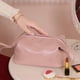 thumbnail image 3 of Makeup Bag Large Yellow Pu Leather Pink Waterproof Female Storage Multifunctional White Outdoor Toiletries Organizer, 3 of 5