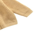 thumbnail image 4 of Toddler Boys Girls Knit Sweater Oversized Sweatshirt Fall Winter Pullover Tops, 4 of 6