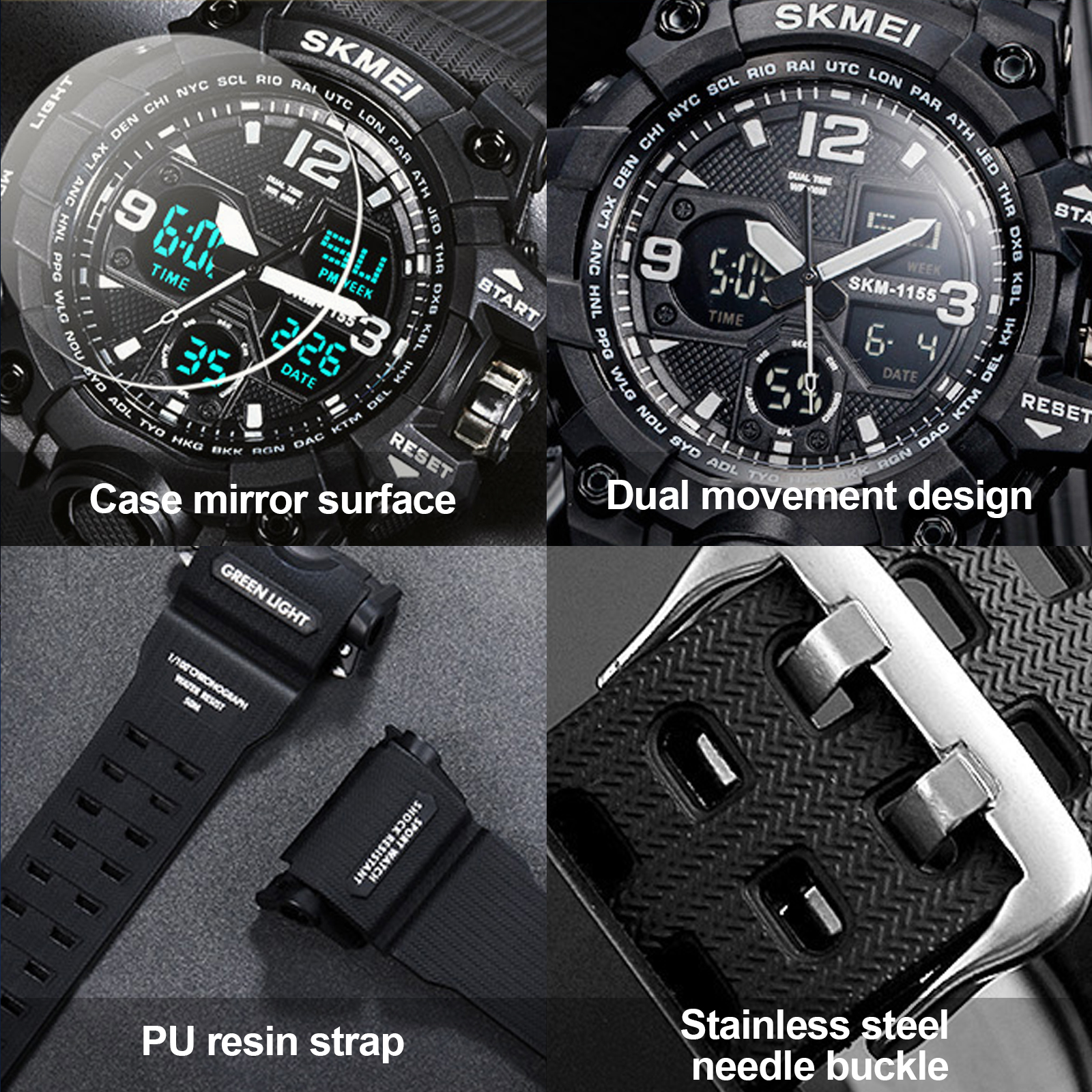 SKMEI Men's Digital Sports Watch Waterproof Blue photo 6