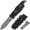 Black, variant on GEAR AID Buri Drop Point Utility Knife w/ Sheath, 3" Blade - Black