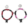 thumbnail image 4 of Stebcece 2pcs Gothic Spiders Bracelet Magnetic Heart Couple Beaded Bracelets, 4 of 11