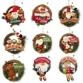 thumbnail image 2 of Corona navideña grande de ratán de madera maciza para puerta, colgante, bonito elemento navideño para muñeca., 2 of 8