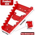 thumbnail image 2 of HUGFEGWE 2Pcs Wrench Organizer, 9-Slot Wrench Storage Rack, Plastic Spanner Tools Holders, Wall Mounted Spanner Wrench Storage Tools, Garage Wrenches Keeper for Wrench (Red) CJB91-49177, 2 of 7