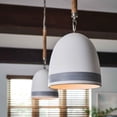 thumbnail image 6 of 1 Light Small Pendant In Traditional-Coastal Style 10 Inches Wide By 21.75 Inches High-Antique Nickel/Grey Stripe Finish Hinkley Lighting 3364An-Gr, 6 of 16