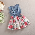 thumbnail image 2 of NIEWTR Robe Décontractée en Denim pour Fillette, Vêtements d'Été Sans Manches, Robe de Plage pour Enfants, Vacances (Blanc, 6-7 Ans), 2 of 7