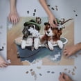 thumbnail image 3 of St. Patrick's Day Greeting, Puppies in Hats with Pipes (1000 Piece Puzzle, Size 19x27, Challenging Jigsaw Puzzle for Adults and Family, Made in USA), 3 of 4