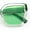 Clear Green - Green, variant on Womens Modish Squared Oversized Cat Eye Plastic Sunglasses All Brown