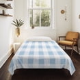 thumbnail image 4 of Blue Checkered Tapestry for Bedroom Wall Hanging Tapestry, Blue White Buffalo Plaid Ceiling Backdrop Tapestries Poster Blanket Wall Decor for Teens Room Living Room Dorm 59" x 90", 4 of 8