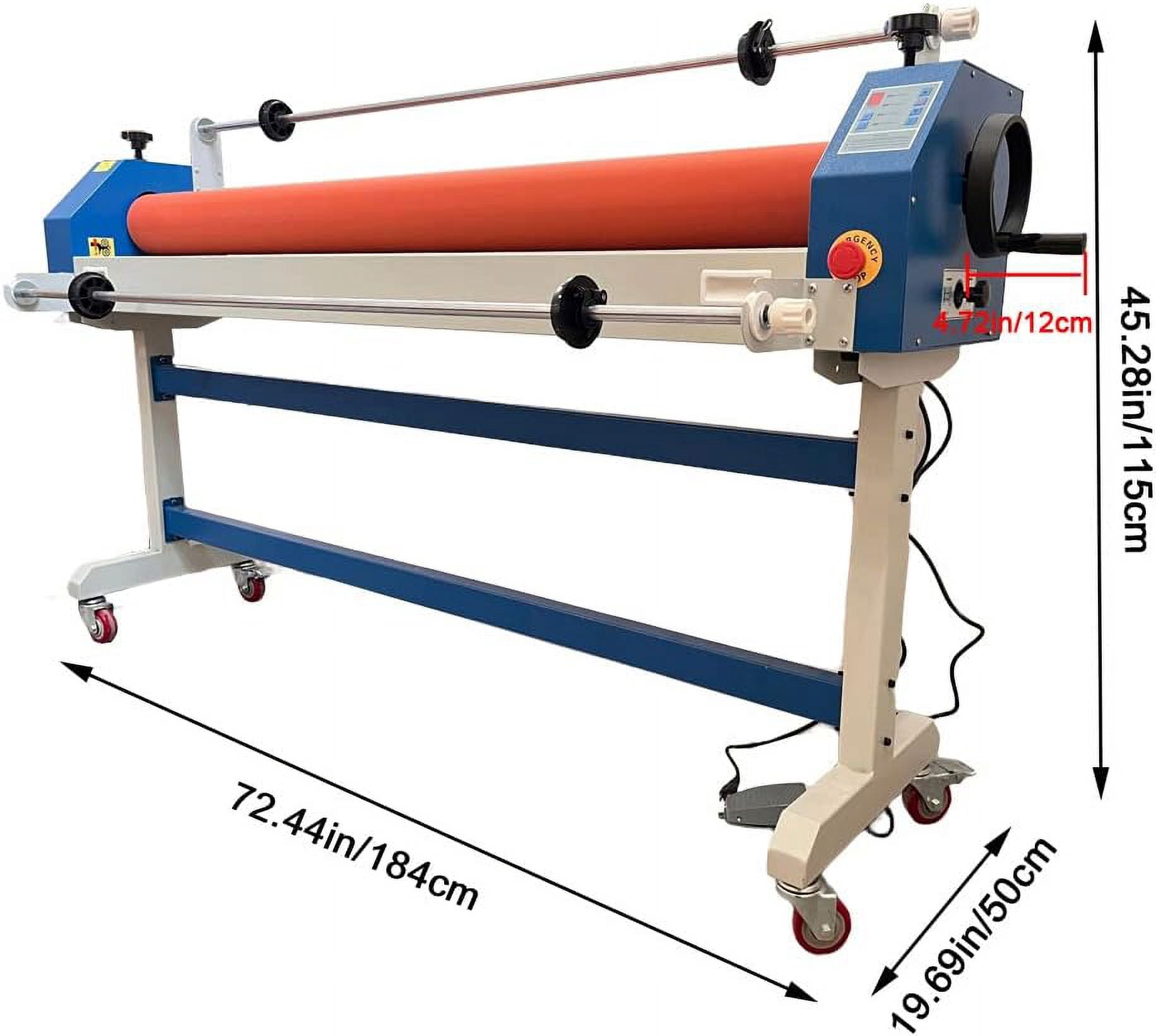 EQCOTWEA 63" Automatic/Manual Cold Roll Laminating Machine Film Release Rod Cold Laminator for Photo Poster Laminating