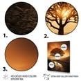 thumbnail image 3 of Designart "Brown Tree Dusks Beauty II" Landscape Trees Floater Framed Canvas Print, 3 of 7