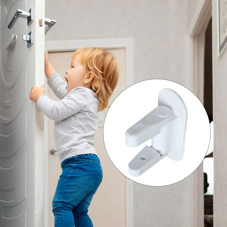 Refrigerators Lock, Child Proof Adhesive Fridge Freezer Lock for Door,  Cabinet Locks Child Safety Latches for Toddler Kids, No Drill