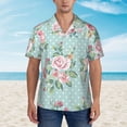 thumbnail image 2 of Fuzoiu Vintage Floral Print Hawaiian Shirt for Men, Summer Beach Casual Short Sleeve Button Down Shirts, Men’s Beach Summer Shirts with Pocket,3X-Large, 2 of 7
