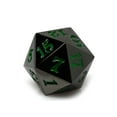 thumbnail image 2 of Metal d20 - Gunmetal w/Green New, 2 of 2