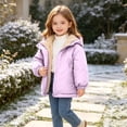 thumbnail image 4 of OGLCCG Girls Winter Coat Fleece Lined Hooded Puffer Jacket with Pockets Warm Full Zip Thick Parka Coats,Size 1-7, 4 of 8