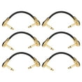 thumbnail image 2 of 6 Inch Guitar Patch Cable Right Angle Metal Connectors Space Saving for Pedalboard Connections, 2 of 7