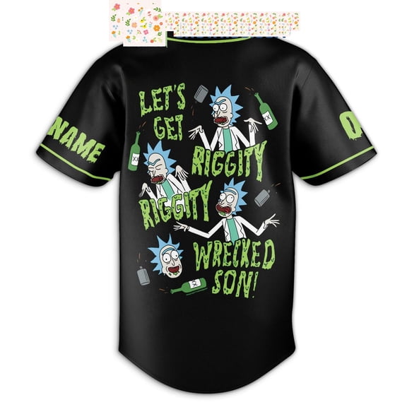 Rick And Morty St. Patrick s Day Personalized Baseball Jersey