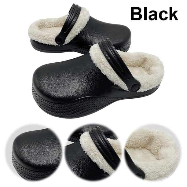 La Casa Jardín Slipper Forrados Impermeables para Hombres Con Suave Forro Vellón Cálido Difuso Interiores Al Aire Libre