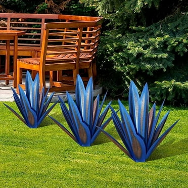 Rustic Sculpture Metal Agave Plant Home Decor, 27cm