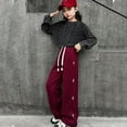 thumbnail image 3 of FDDMis Sweatpants for Girls Pantaloncillos De Hombres Sweat Pants Wide Leg Girls 14/16 Clothes 5t Clothes for Cute Teen Clothes Pre Teen, Red 9-10 Years, 3 of 8