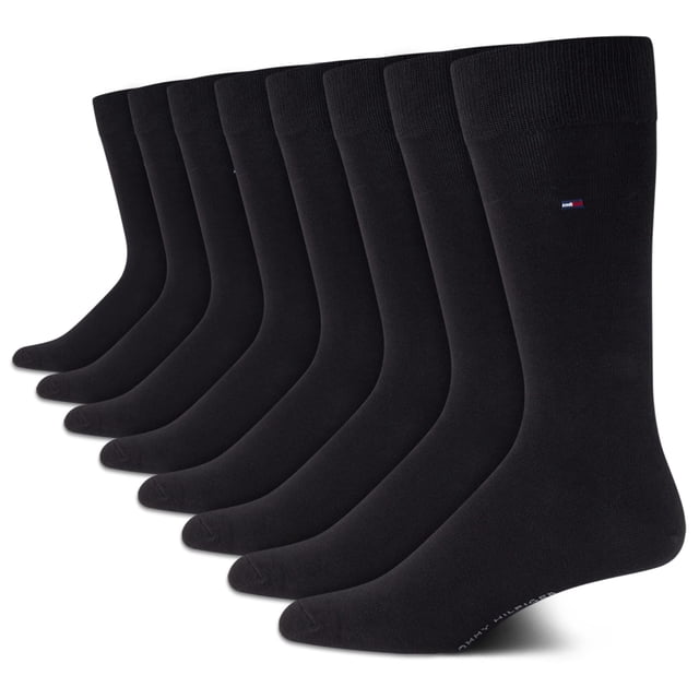 Calcetines de vestir Tommy Hilfiger, paquete de 8 unidades, cómodos y elásticos, para hombre