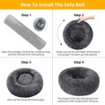 thumbnail image 5 of Nisrada Dog Bed & Cat Bed, Anti-Anxiety Puppy Bed Warming Cozy Round Soft Pet Bed, Machine Washable Calming Donut Bed, 5 of 7