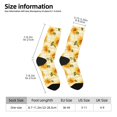 thumbnail image 2 of JUNZAN Light Yellow Plaid Sunflower Mens Funny Socks for Men Women Colorful Fun Novelty Crew Patterned Socks, 2 of 6