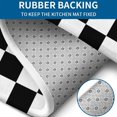 thumbnail image 4 of Black and White Checkered Pattern Bathroom Rugs Sets 3 Piece,Toilet Cover Set,Absorbent Non Slip Bathroom Mats Sets with U-Shaped Contour Rug Toilet Rug Set, 4 of 5