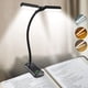 thumbnail image 1 of Lámpara de lectura de doble cabezal con 14 LED, recargable por USB, con clip, luz de lectura flexible de 360°, 3 colores y atenuación continua, portátil para leer y viajar., 1 of 5
