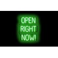 thumbnail image 1 of SpellBrite OPEN RIGHT NOW! LED Sign for Business. 18.1" x 23.8" Green OPEN RIGHT NOW! Sign Has Neon Sign Look With Energy Efficient LED Light Source. Visible from 500+ Feet, 8 Animation Settings., 1 of 4