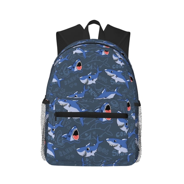 Balery Cartoon Shark Mochila para Mujeres y Hombres, Mochila Ligera Casual para Viajes, Mochila Clásica Básica para la Universidad