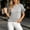 Gray, variant on Womens Short Sleeve Sweaters Tops Summer Casual Ruffled Hem Knit Pullover Cute Solid Color Crochet Blouses White