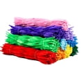 thumbnail image 1 of LoonWear 100Pcs Mix Color Plush Pipe Cleaners Craft Kit Flexible Bendable Wire Chenille Stems Children DIY Craft Decoration Making Kit, 1 of 5