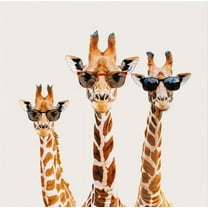 Giraffe Sunglasses Car Sticker, Funny Safari Animal Decal, Trendy Vinyl Sticker for Cars, Cute and Durable Car Accessory