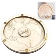 thumbnail image 2 of Adventure Travel Memory Box Personalized Coin Display, Journey Souvenir Collection Box, Wooden Coin Bank Box for Travel Lovers and Kids (Map, Large), 2 of 5