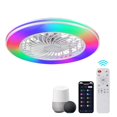 thumbnail image 1 of Smart RGBWW LED Ceiling Fan Light with 6 Speed Settings and Dimmable Brightness for Living Room and Bedroom, 1 of 8