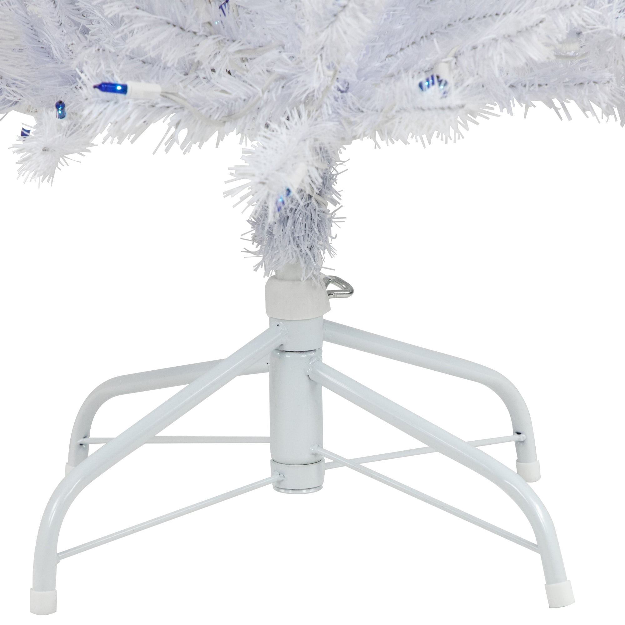 6.5' Pre-Lit Slim Geneva White Spruce Artificial Christmas Tree Blue