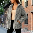 thumbnail image 2 of Winter Fleece Jacket for Women, Zipper Stand Collar Casual Coats with Pockets,Winter Active Outfits, 2 of 9