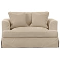 thumbnail image 3 of Sunset Trading Newport 52" Fabric Slipcovered Chair and A Half in Tan, 3 of 8